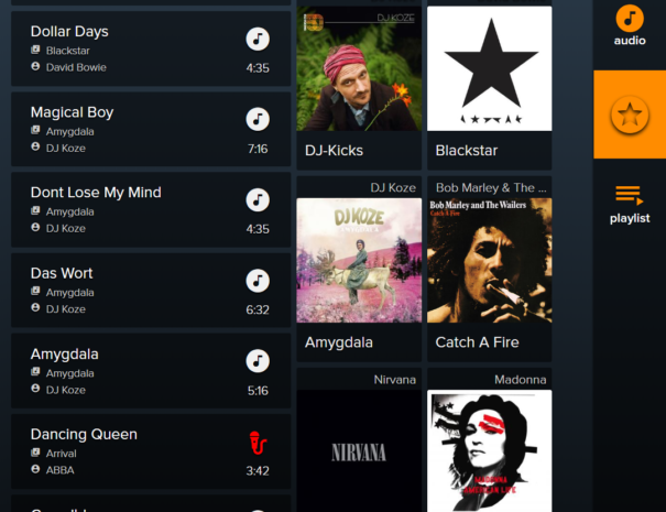 Demonstration of displaying the most played songs on a new generation jukebox.